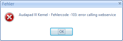 Error calling webservice